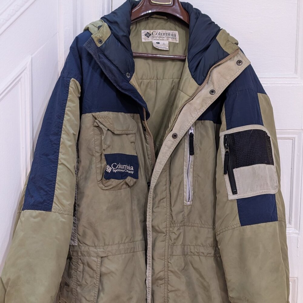 Columbia Green Parka Full Zip Jacket Size L